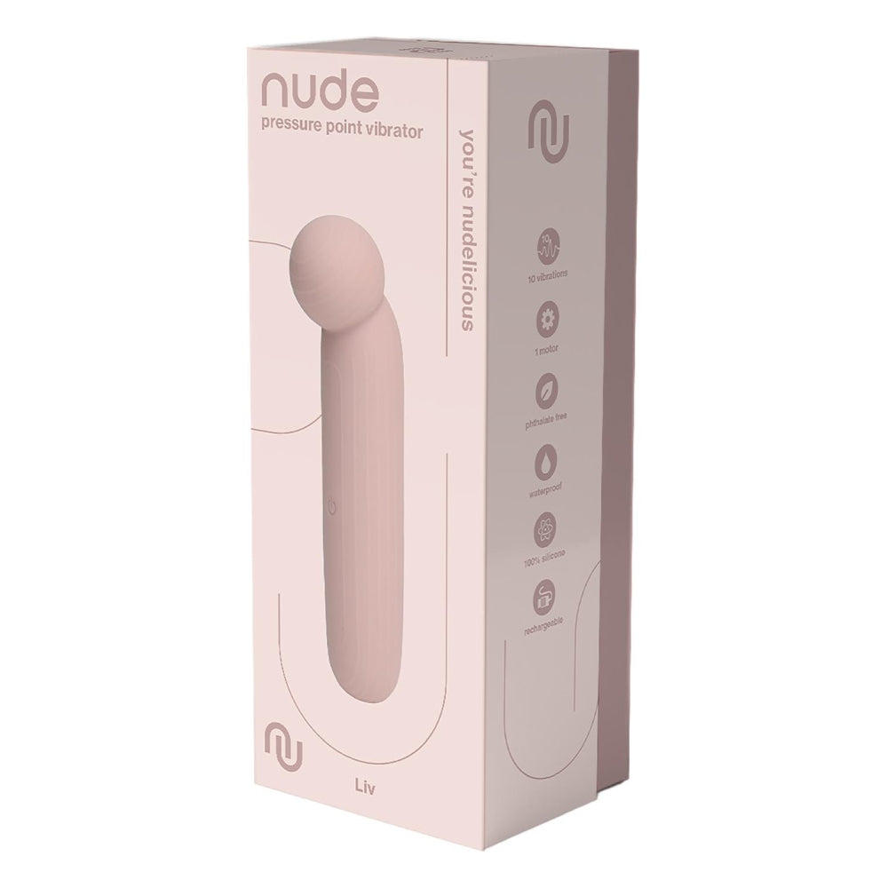 Vibrator Dreamtoys Nude Liv Travel, Roz, Ideal pentru calatorii, 14.5 cm