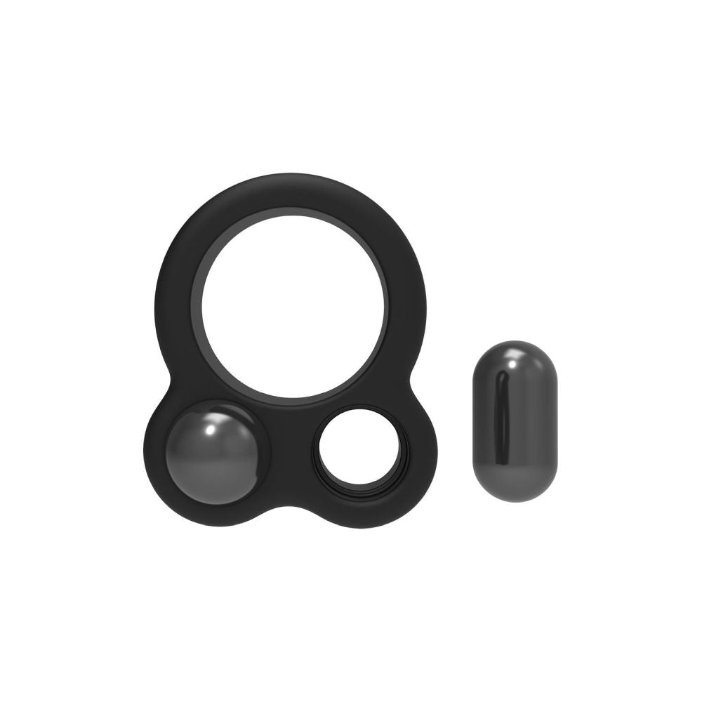 Inel Pentru Penis Ramrod 2 Greutati - Negru, 114g - Pentru Exercitii Kegel, intarirea musculaturii pelviene - Ideal pentru controlarea ejacularii si un penis mai puternic