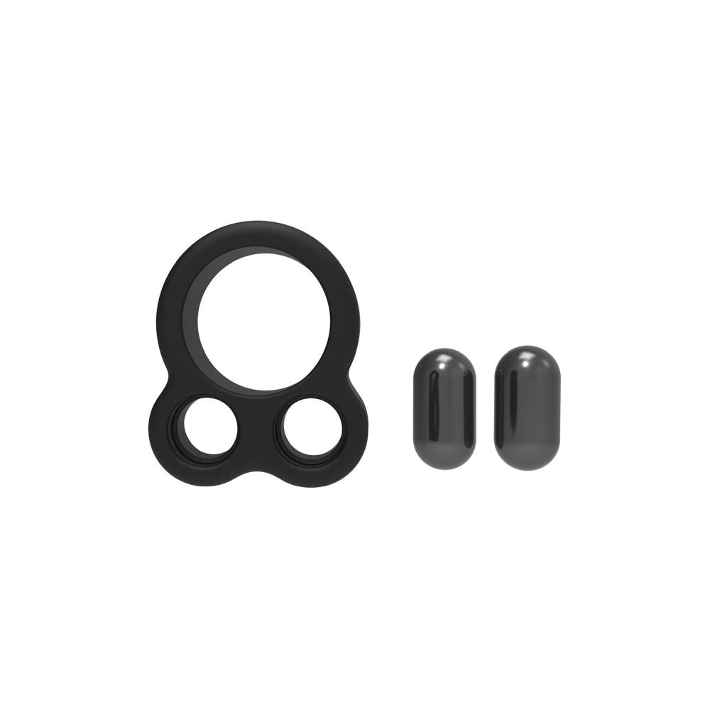 Inel Pentru Penis Ramrod 2 Greutati - Negru, 114g - Pentru Exercitii Kegel, intarirea musculaturii pelviene - Ideal pentru controlarea ejacularii si un penis mai puternic
