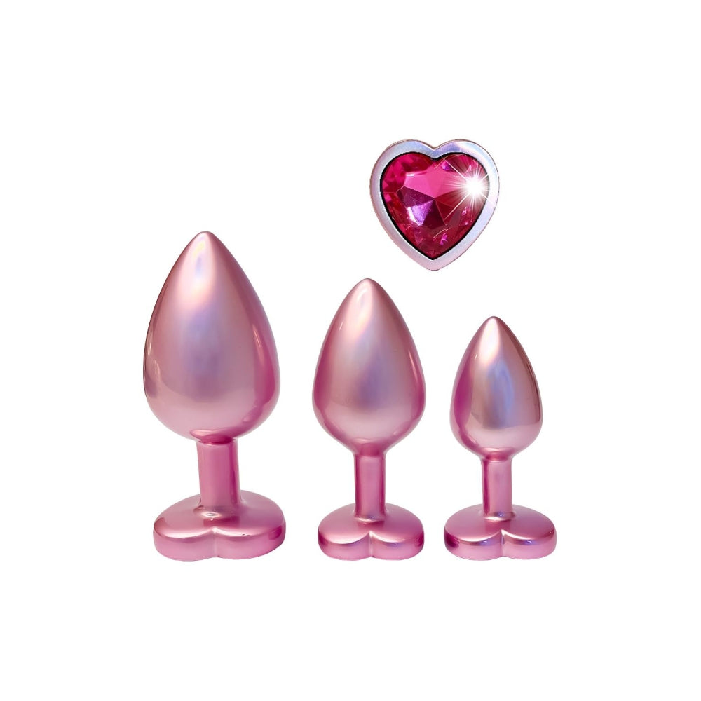 Set 3 Dopuri Anale Roz Perlat Gleaming Love