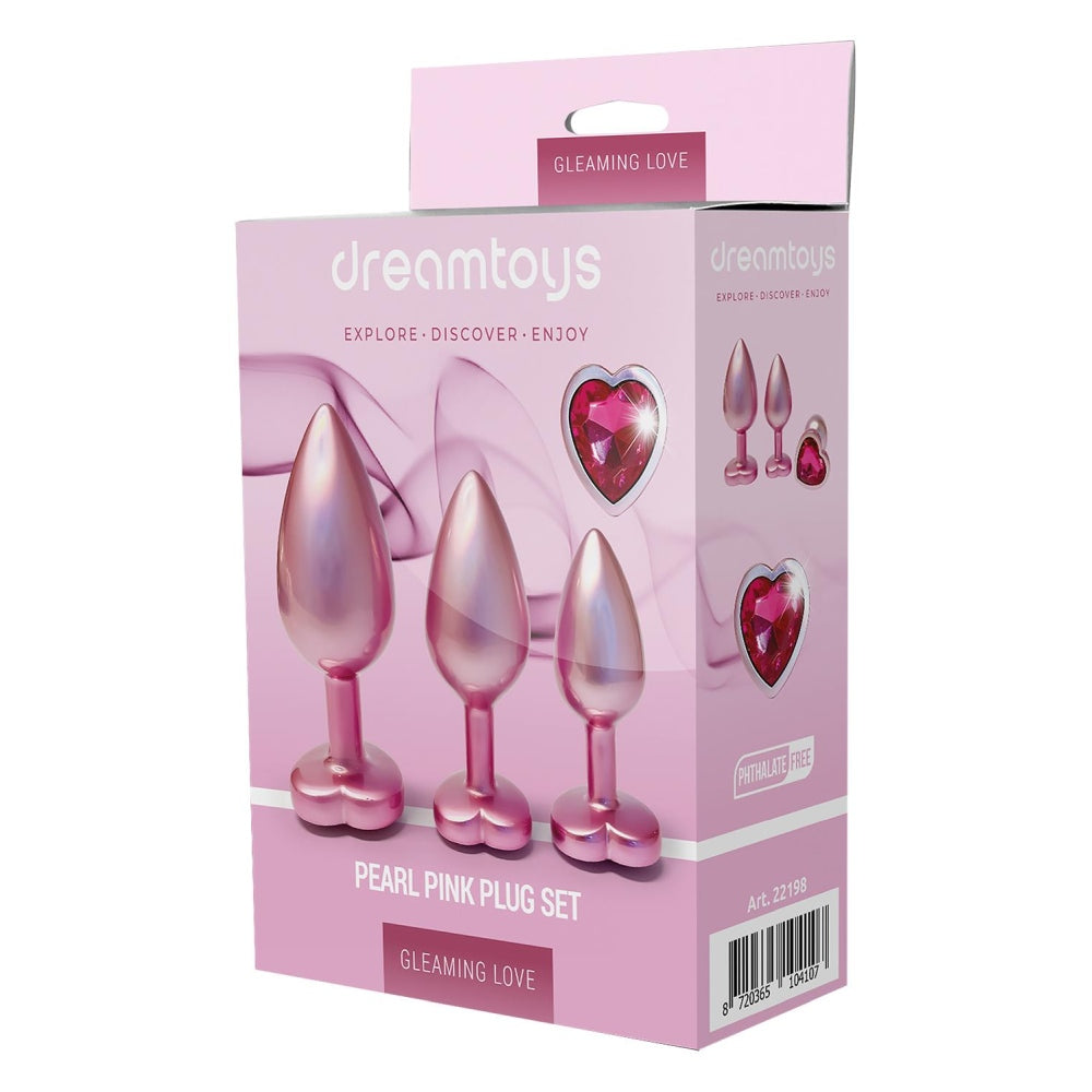 Set 3 Dopuri Anale Roz Perlat Gleaming Love