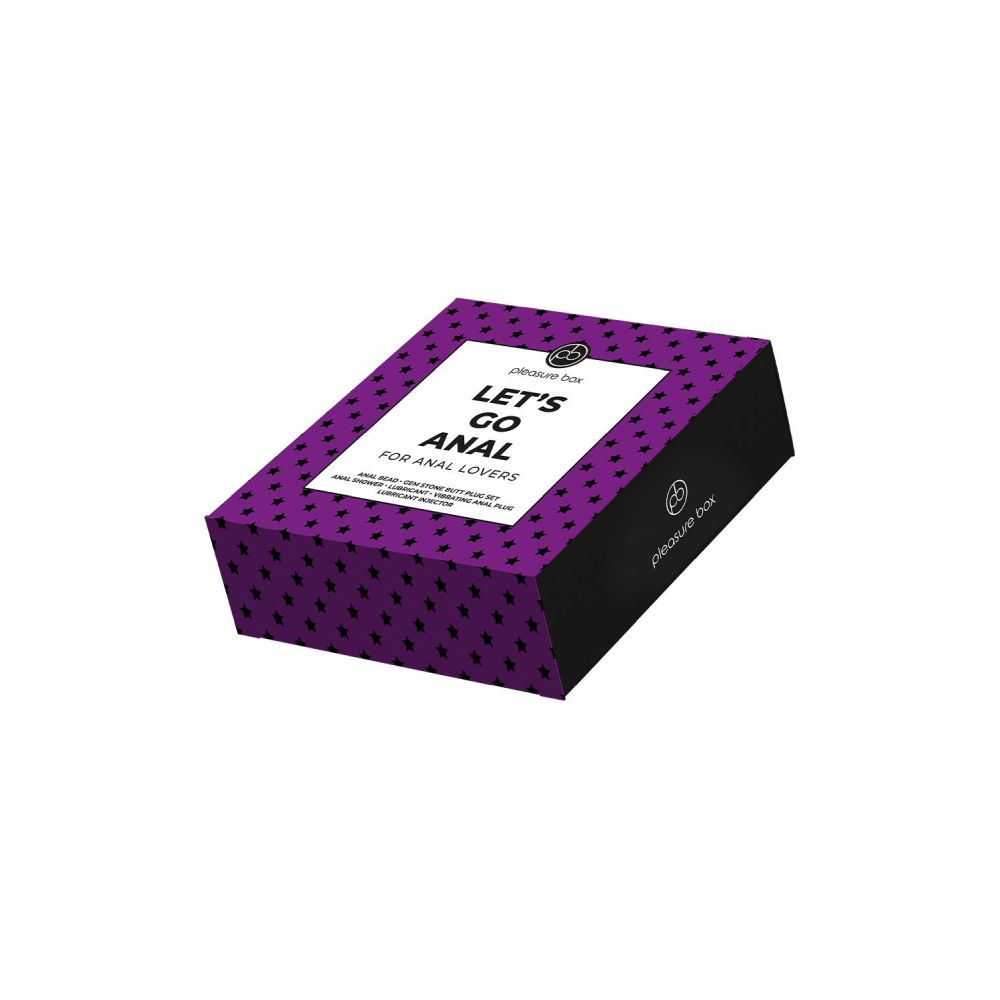 Cutie Cadou Sex Toys Dreamtoys Let's Go Anal 8 Bucati - dus anal, saculet, lubrifiant, injector de lubrifiant, bile anale, 2 dopuri anale, dop anal vibrator - Ideal pentru cadou de Sf. Valentin