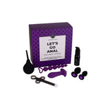Cutie Cadou Sex Toys Dreamtoys Let's Go Anal 8 Bucati - dus anal, saculet, lubrifiant, injector de lubrifiant, bile anale, 2 dopuri anale, dop anal vibrator - Ideal pentru cadou de Sf. Valentin