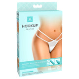 Chiloti Sexy vibratori cu telecomanda Pipedream HookUp Panties - G-String cu plug din silicon impermeabil, Alb