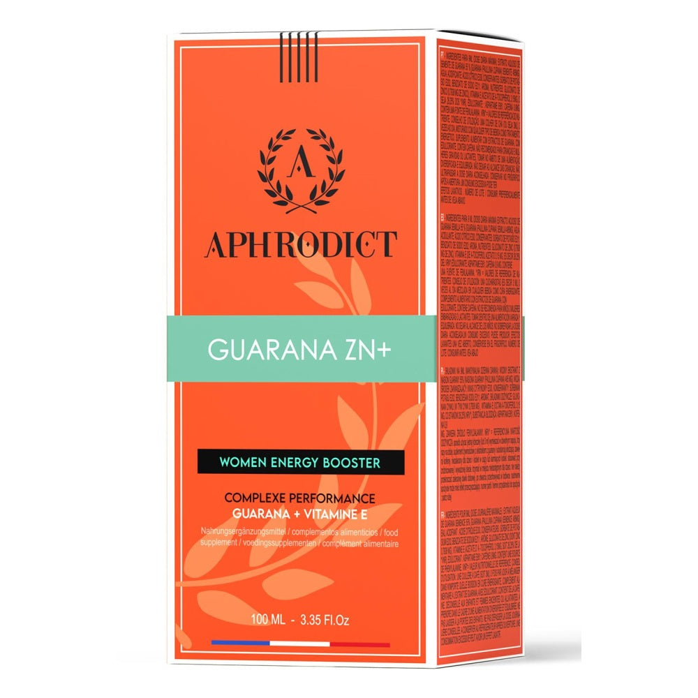 Stimulant Libido Pentru Femei Aphrodict Guarana Zn+ 100ml - ingrediente active, formula dovedita - contine cafiena penru energie, Vitamina E si Zinc pentru sanatatea intima