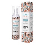 Ulei de masaj incalzitor Exsens Coconut 50 ml, natural, fara parabeni, pentru barbati, femei si cupluri, comestibil si sigur pentru corp