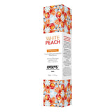Ulei de masaj incalzitor Exsens White Peach Organic 50 ml, organic, natural, fara parabeni, pentru barbati, femei si cupluri, comestibil si sigur pentru corp