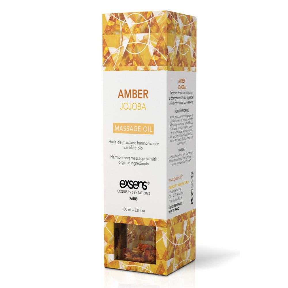 Ulei de masaj organic Exsens Amber Jojoba certificat BIO, transparent, 100 ml