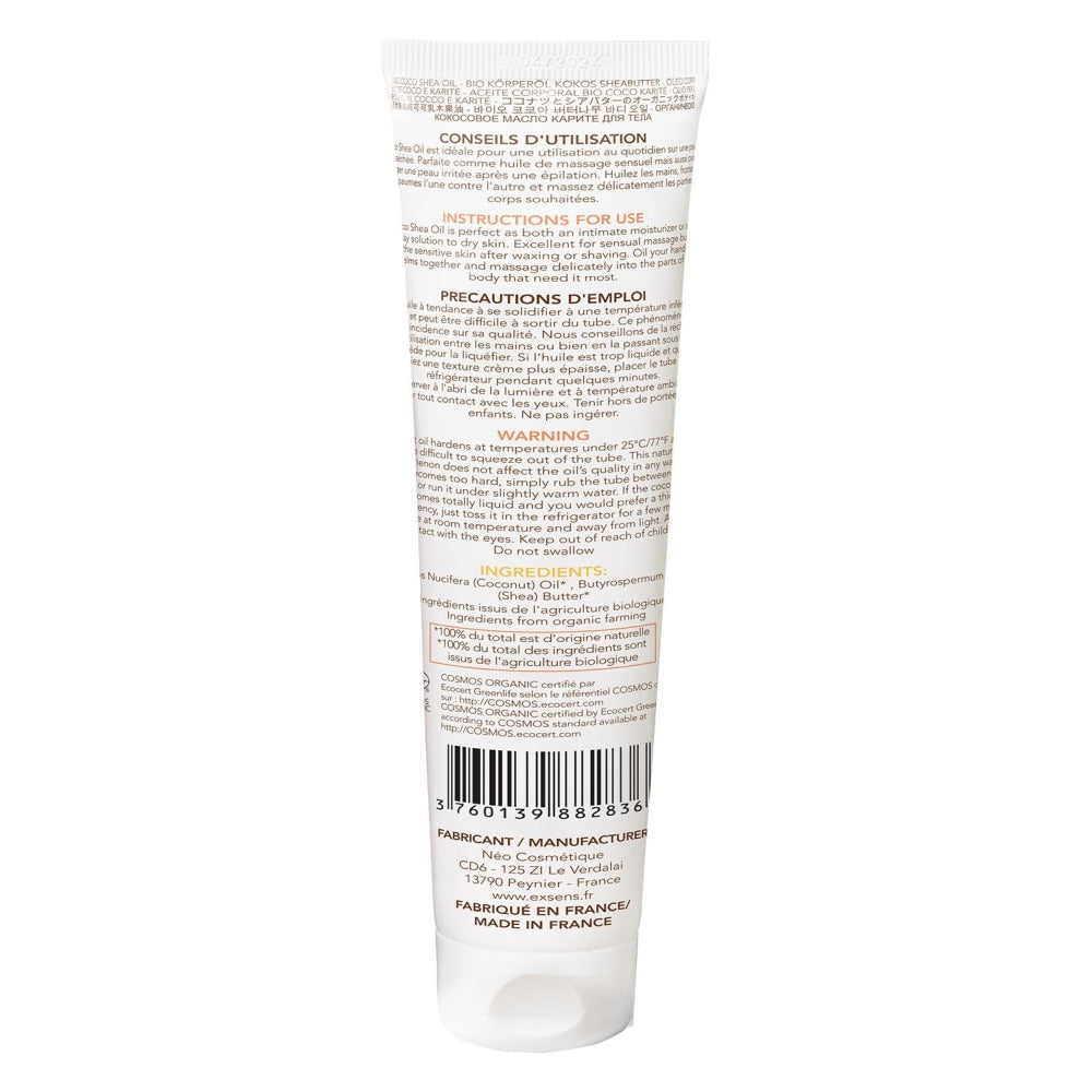 Ulei pentru corp organic Exsens Coco Shea Oil certificat BIO 100 ml
