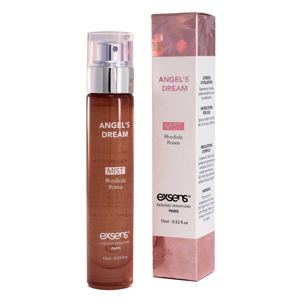 Parfum cu Endorfine Exsens Mist Angels Dream 15 ml - Formula unica cu Rhodiola Rosea - Spray pentru corp si par - Ingrediente naturale si sigure