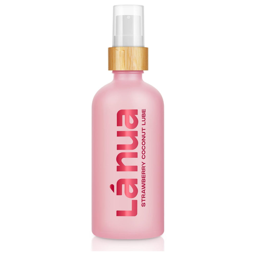 Lubrifiant comestibil pe baza de apa La Nua Strawberry Coconut cu aroma de capsuni si nuca de cocos, ingrediente curate si eficiente, de lunga durata, sigur pentru jucarii, non-lipicios si hipoalergenic, lux pur si sustenabil pentru planeta noastra