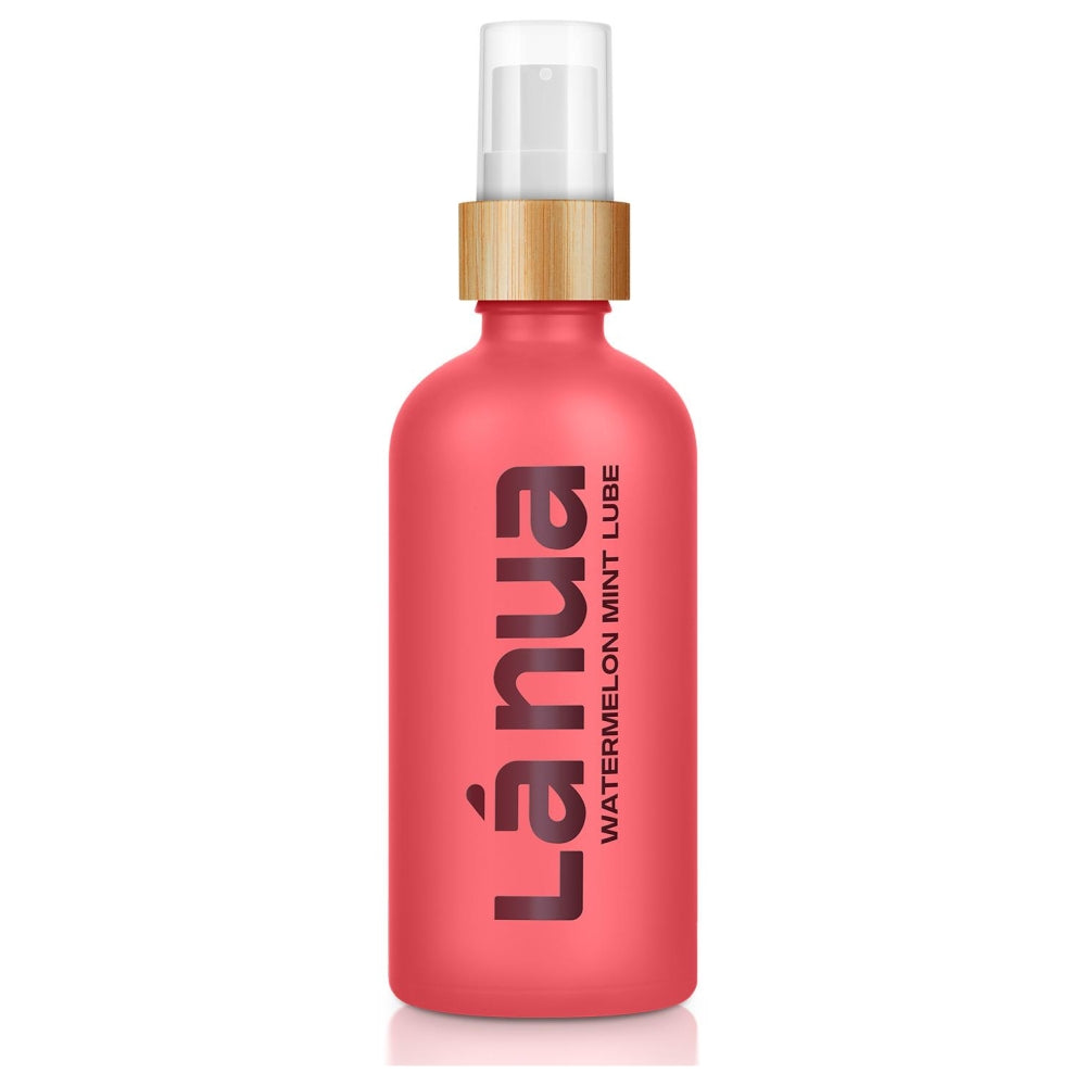 Lubrifiant comestibil pe baza de apa La Nua Watermelon Mint cu aroma de pepeni si menta, ingrediente curate si eficiente, de lunga durata, sigur pentru jucarii, non-lipicios si hipoalergenic, lux pur si sustenabil pentru planeta noastra