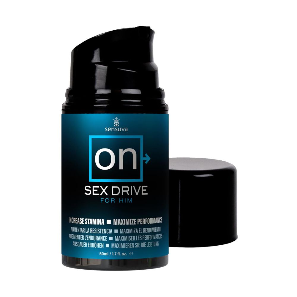 Gel Sensuva ON Sex Drive 50 ml - pentru a stimula dorinta sexuala si nivelul de testosteron - Tehnologie transdermica - Ajuta la reducerea grasimii corporale