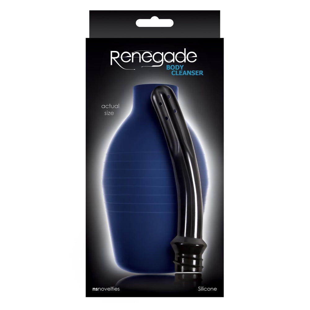 Dus Anal Renegade Body Cleanser, Albastru, cu duza flexibila
