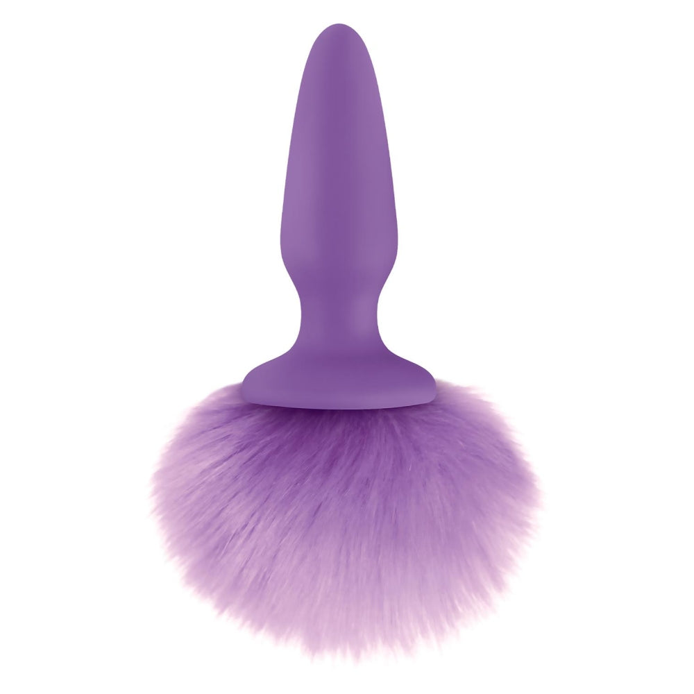 Dop Anal NS Novelties cu Coada Iepuras - Butty Tails Butt Plug - Mov, 17 cm - Fabricat din Silicon neted