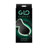 Masca Fosforescenta Bondage NS Novelties GLO - luceste verde - piele sintetica - blindfold confortabil pentru jocuri erotice