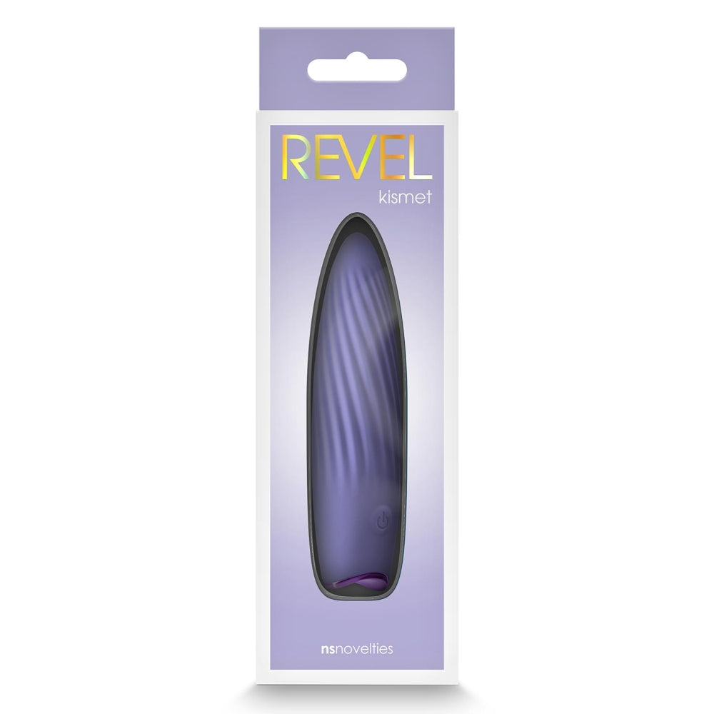 Vibrator Mini NS Novelties Revel Kismet  11.8 cm - silicon moale lila - reincarcabil - 8 Functii - compatibil cu toti lubrifiantii