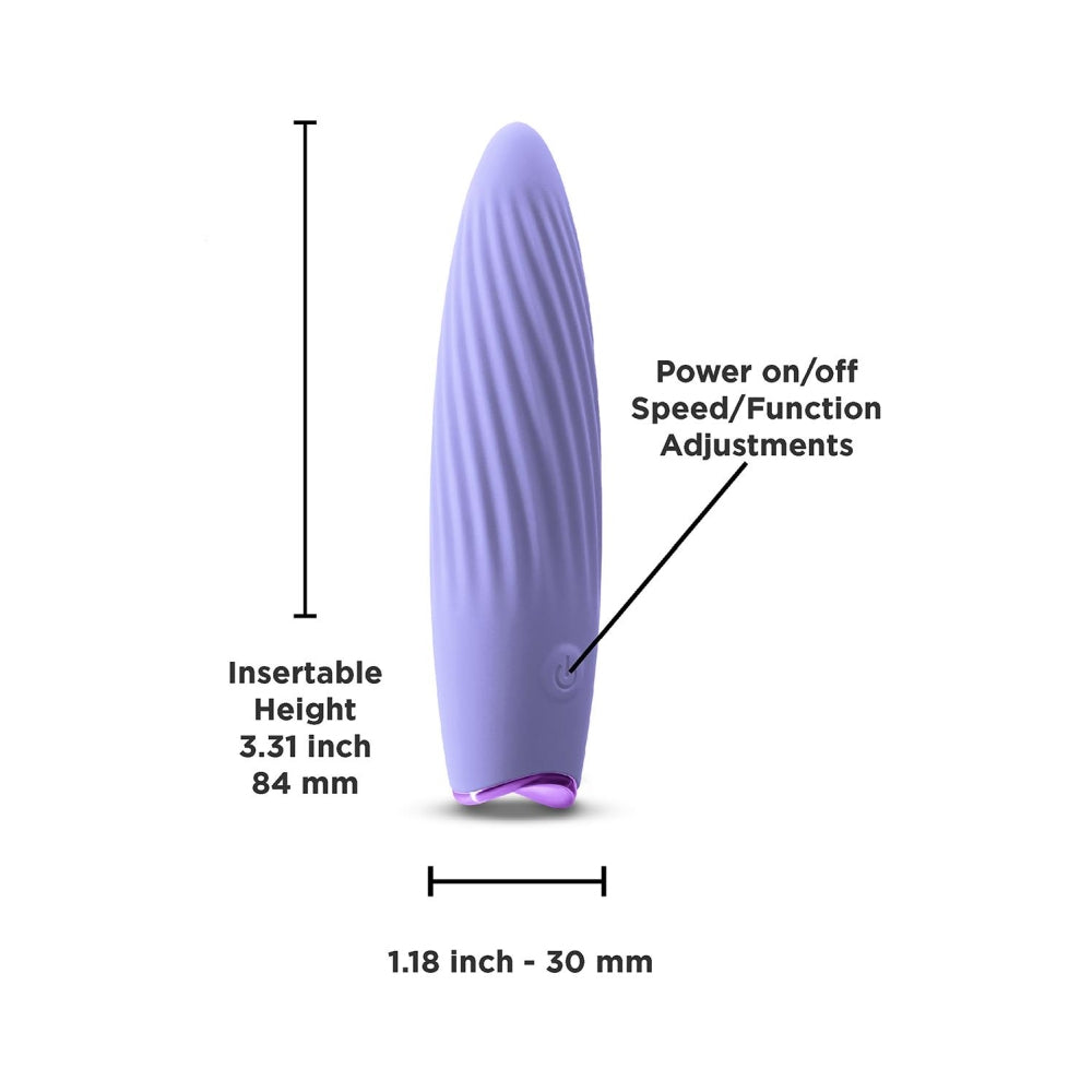 Vibrator Mini NS Novelties Revel Kismet  11.8 cm - silicon moale lila - reincarcabil - 8 Functii - compatibil cu toti lubrifiantii