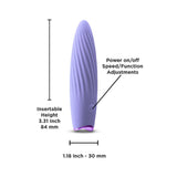 Vibrator Mini NS Novelties Revel Kismet  11.8 cm - silicon moale lila - reincarcabil - 8 Functii - compatibil cu toti lubrifiantii