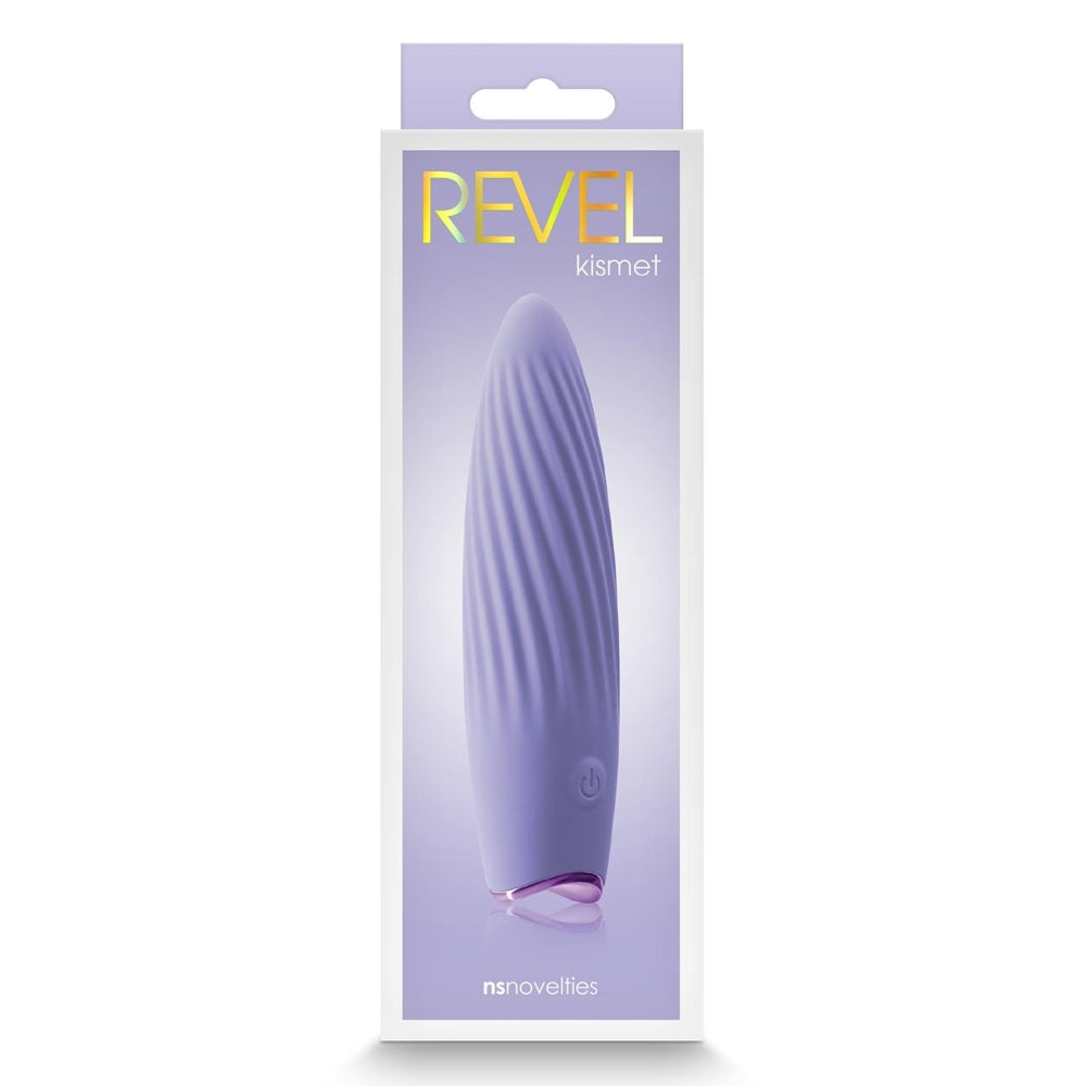 Vibrator Mini NS Novelties Revel Kismet  11.8 cm - silicon moale lila - reincarcabil - 8 Functii - compatibil cu toti lubrifiantii