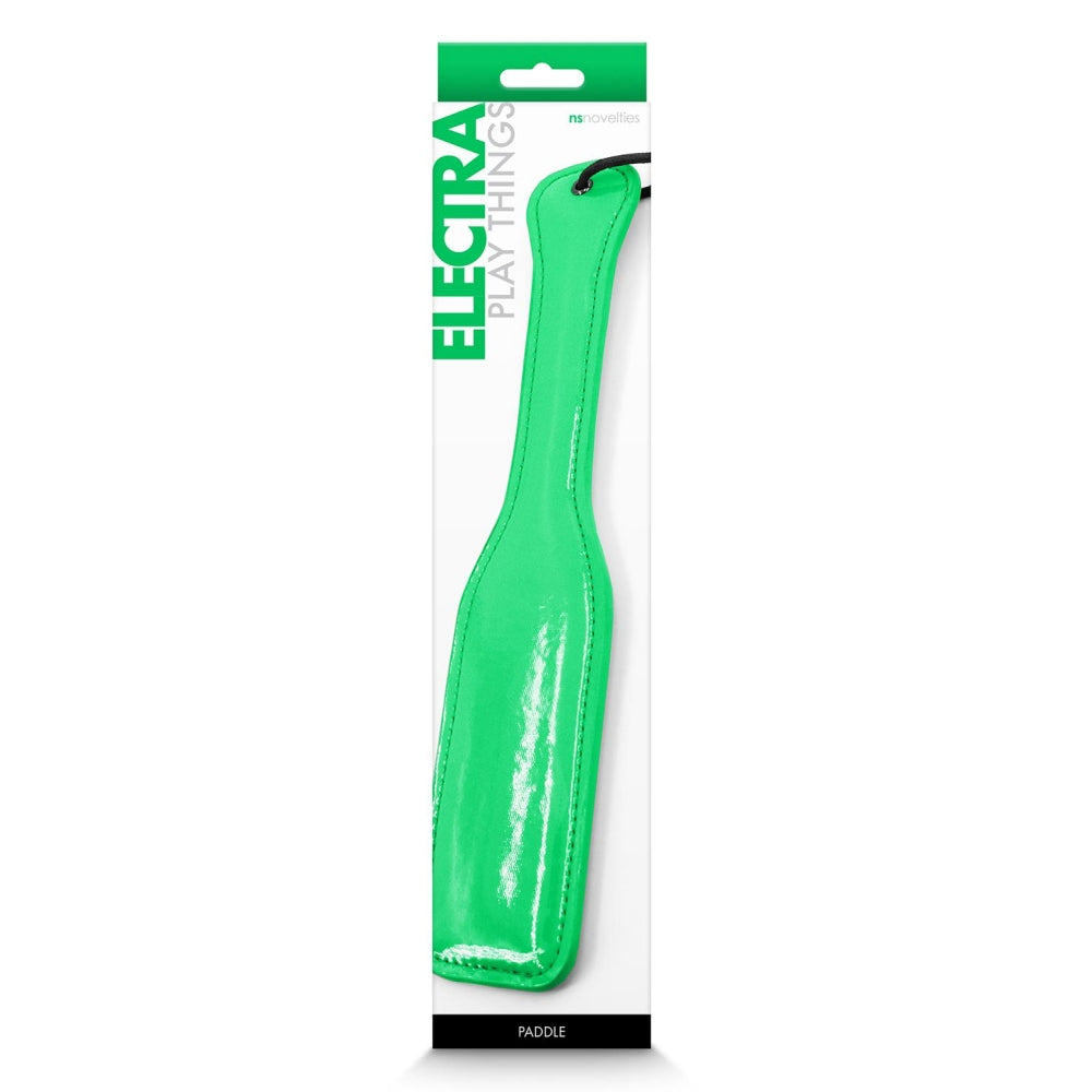 Bondage Paddle BDSM Fetis - Paleta Electra din PU Sintetic si Neopren, 47 cm - Accesoriu pentru Jocuri Erotice