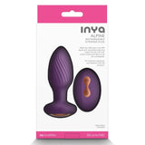 Dop Anal Vibrant Inya Alpine Butt Plug cu telecomanda, Medium, Mov, 6 Moduri Viteza, 10 Functii, wireless, impermeabil IPX7, 9.8 cm