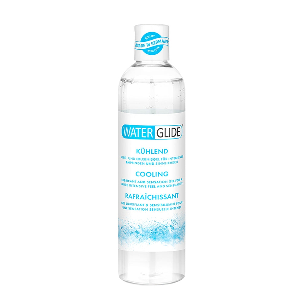 Lubrifiant Cooling Waterglide 300 ml - Lubrifiant pe baza de apa cu efect de racire, formula cu vascozitate ridicata - Fara parfum, culoare sau gust - Compatibil cu prezervativele din latex - Vegan si sigur pentru piele
