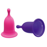 Cupe pentru Menstruatie My Period-Cup 2 Bucati - cupa menstruala reutilizabila si ecologica - disponibila in 2 maribi - fabricata din silicon fara ftalati, latex, coloranti sau parfumuri