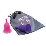 Cupe pentru Menstruatie My Period-Cup 2 Bucati - cupa menstruala reutilizabila si ecologica - disponibila in 2 maribi - fabricata din silicon fara ftalati, latex, coloranti sau parfumuri