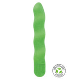 Vibrator Vegan Clasic Organic Wave, Verde, 18 cm