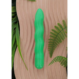 Vibrator Vegan Clasic Organic Wave, Verde, 18 cm