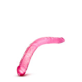 Dildo Dublu cu Design Realist Blush B Yours - Roz, 40 cm - Flexibilitate versatila, Fabricat din PVC sigur pentru corp