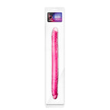 Dildo Dublu cu Design Realist Blush B Yours - Roz, 40 cm - Flexibilitate versatila, Fabricat din PVC sigur pentru corp