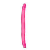 Dildo Dublu cu Design Realist Blush B Yours - Roz, 40 cm - Flexibilitate versatila, Fabricat din PVC sigur pentru corp