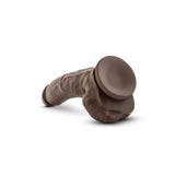 Dildo Realistic Mr Major Blush Novelties Dr. Skin 23 cm Lungime 5 cm Grosime cu Baza cu Ventuza si Testicule, Jucarie Sexuala pentru Femei, Barbati, Cupluri, Jucarie pentru Incepatori, Ciocolata