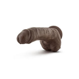 Dildo Realistic Mr Major Blush Novelties Dr. Skin 23 cm Lungime 5 cm Grosime cu Baza cu Ventuza si Testicule, Jucarie Sexuala pentru Femei, Barbati, Cupluri, Jucarie pentru Incepatori, Ciocolata