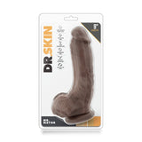 Dildo Realistic Mr Major Blush Novelties Dr. Skin 23 cm Lungime 5 cm Grosime cu Baza cu Ventuza si Testicule, Jucarie Sexuala pentru Femei, Barbati, Cupluri, Jucarie pentru Incepatori, Ciocolata