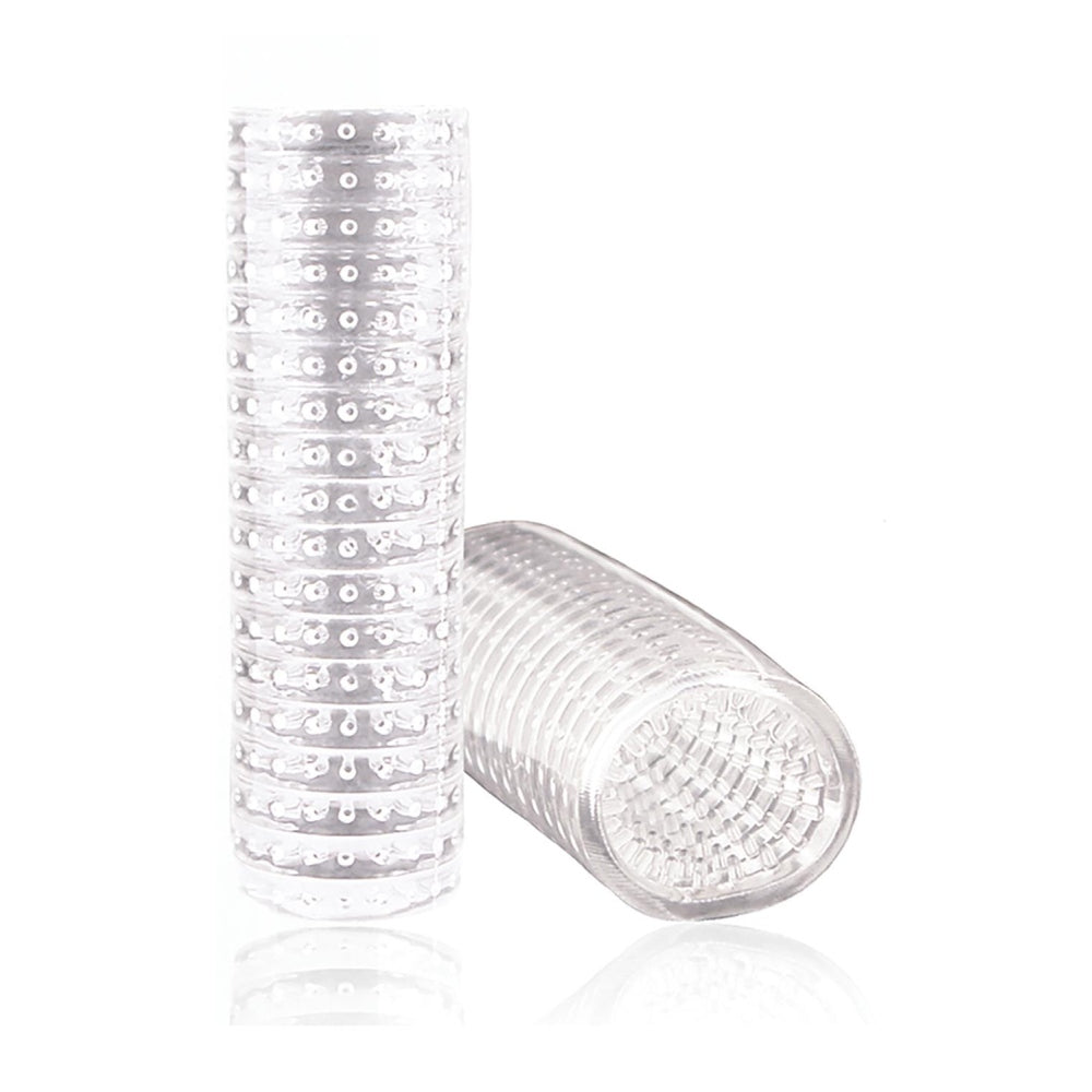 Masturbator Blush M for Men Stroke Sleeve Clear - 13.9 cm - reversibil cu nodule moi sau senzatii netede - fara parfum, ftalati, parafine sau latex - potrivit pentru jocuri solo sau accessoriu pentru sex oral in cuplu - transparent