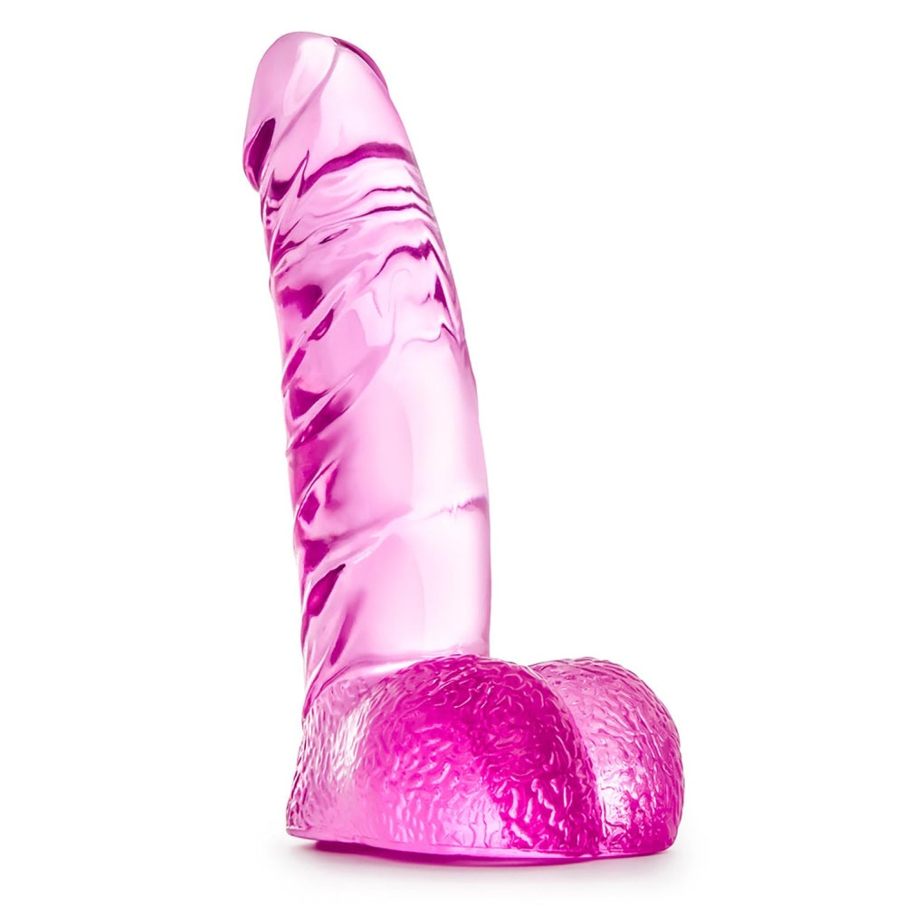 Dildo realist Blush Novelties Naturally Yours Ding Dong - 13.9 cm lungime - 3.8 cm grosime - Compatibil cu hamuri, ventuza pentru joc hands-free - Jucarie sexuala pentru barbati, femei, cupluri - Roz transparent