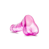 Dildo realist Blush Novelties Naturally Yours Ding Dong - 13.9 cm lungime - 3.8 cm grosime - Compatibil cu hamuri, ventuza pentru joc hands-free - Jucarie sexuala pentru barbati, femei, cupluri - Roz transparent