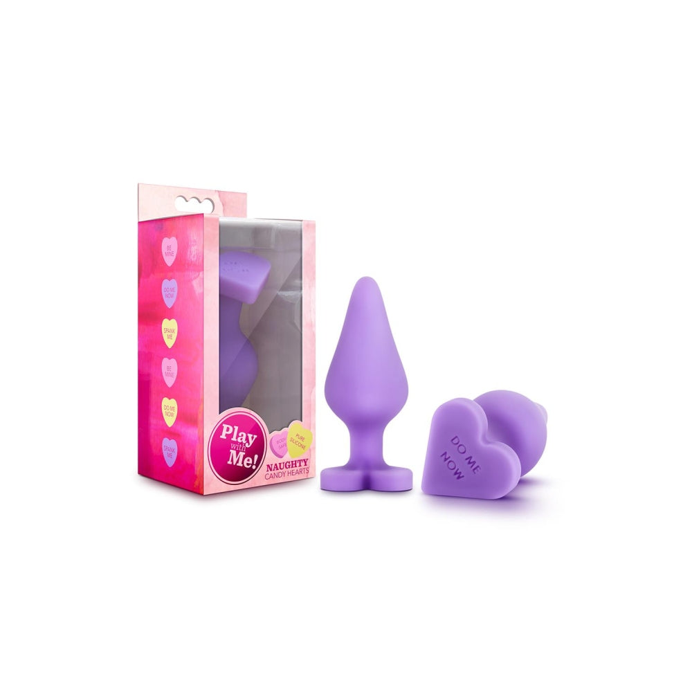 Dop Anal Blush Novelties Play with me Naughty Candy Heart Do me Now Butt Plug, Medium, Mov