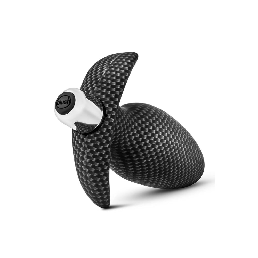 Dop Anal Blush Spark Throttle AV-01 Carbon Fiber Butt Blug, Negru, 10 Moduri Vibratii, Rezistent la apa