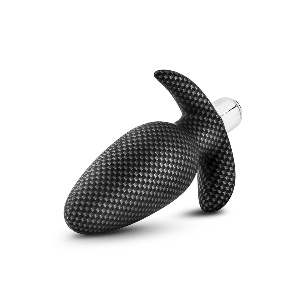 Dop Anal Blush Spark Throttle AV-01 Carbon Fiber Butt Blug, Negru, 10 Moduri Vibratii, Rezistent la apa