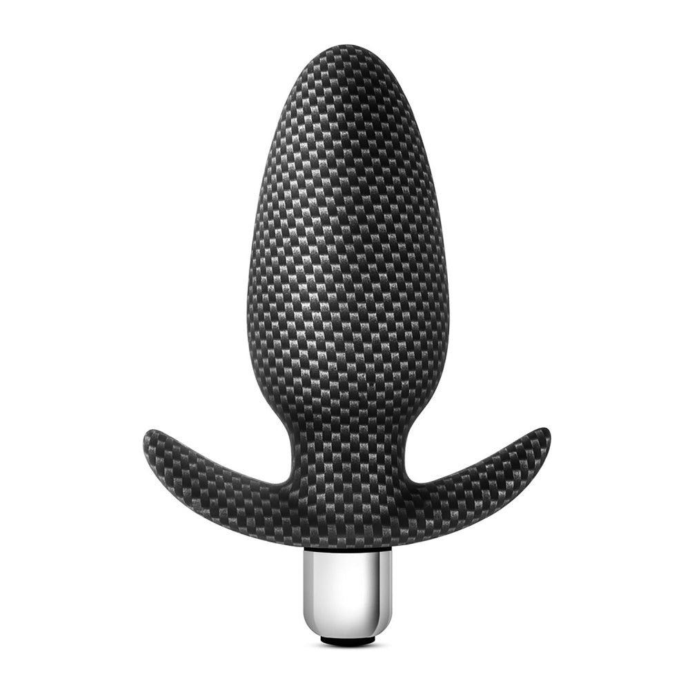 Dop Anal Blush Spark Throttle AV-01 Carbon Fiber Butt Blug, Negru, 10 Moduri Vibratii, Rezistent la apa