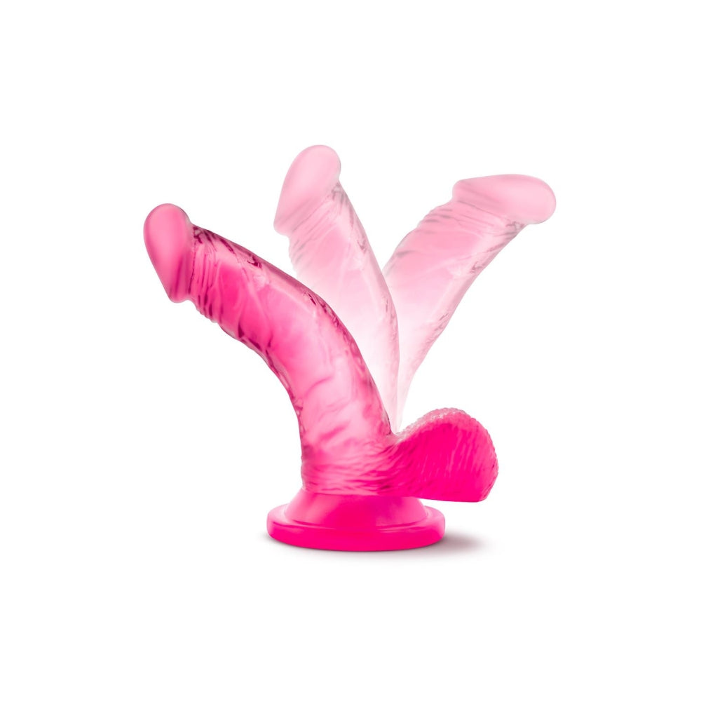 Dildo Realist Blush Novelties Naturally Yours Mini Cock 12 cm cu Baza cu Ventuza, Compatibil cu Ham, Jucarie Sexuala pentru Femei – Roz