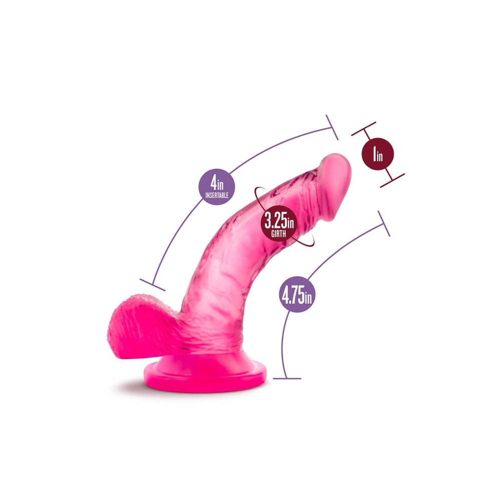 Dildo Realist Blush Novelties Naturally Yours Mini Cock 12 cm cu Baza cu Ventuza, Compatibil cu Ham, Jucarie Sexuala pentru Femei – Roz