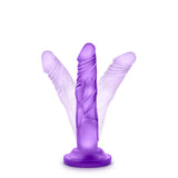 Dildo Realist Blush Novelties Naturally Yours Mini Cock 12,7 cm cu Baza cu Ventuza, Compatibil cu Ham, Jucarie Sexuala pentru Femei – Mov