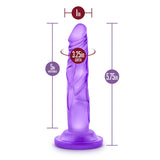 Dildo Realist Blush Novelties Naturally Yours Mini Cock 12,7 cm cu Baza cu Ventuza, Compatibil cu Ham, Jucarie Sexuala pentru Femei – Mov