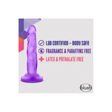 Dildo Realist Blush Novelties Naturally Yours Mini Cock 12,7 cm cu Baza cu Ventuza, Compatibil cu Ham, Jucarie Sexuala pentru Femei – Mov
