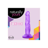 Dildo Realist Blush Novelties Naturally Yours Mini Cock 12,7 cm cu Baza cu Ventuza, Compatibil cu Ham, Jucarie Sexuala pentru Femei – Mov